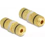 Draadverbinder DeLOCK 64144 2 x aansluitklem zwart goud