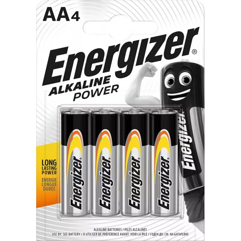 Alkaline AA wegwerpbatterij Energizer Classic 1,5V LR6 — 4 stuks, 50,5×14,5 mm, 23 g