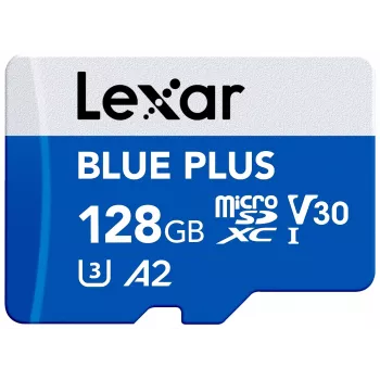 MicroSDXC-geheugenkaart Lexar BLUE PLUS 128 GB UHS‑I U3 V30 170 MB/s
