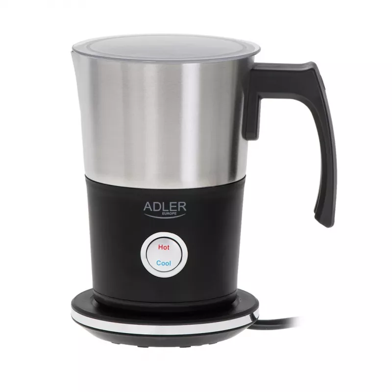Automatische melkopschuimer Adler AD 4497 – RVS, 600W, 120 ml schuim / 300 ml verwarmen, warm & koud