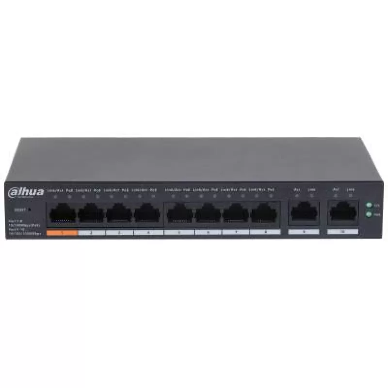 Dahua Technology DH-CS4010-8ET-60 netwerkswitch managed L2 Fast Ethernet (10/100) Power over Ethernet (PoE) zwart