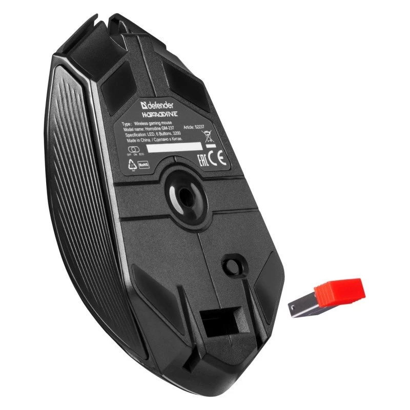 Muis DEFENDER GM-126 TISA RF+BT OPTIC 1600dpi 6P ZWART