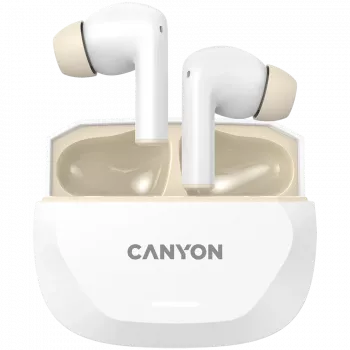 Hoofdtelefoon CANYON HEXAGON 7 TWS ANC+ENC Draadloos opladen Wit Beige