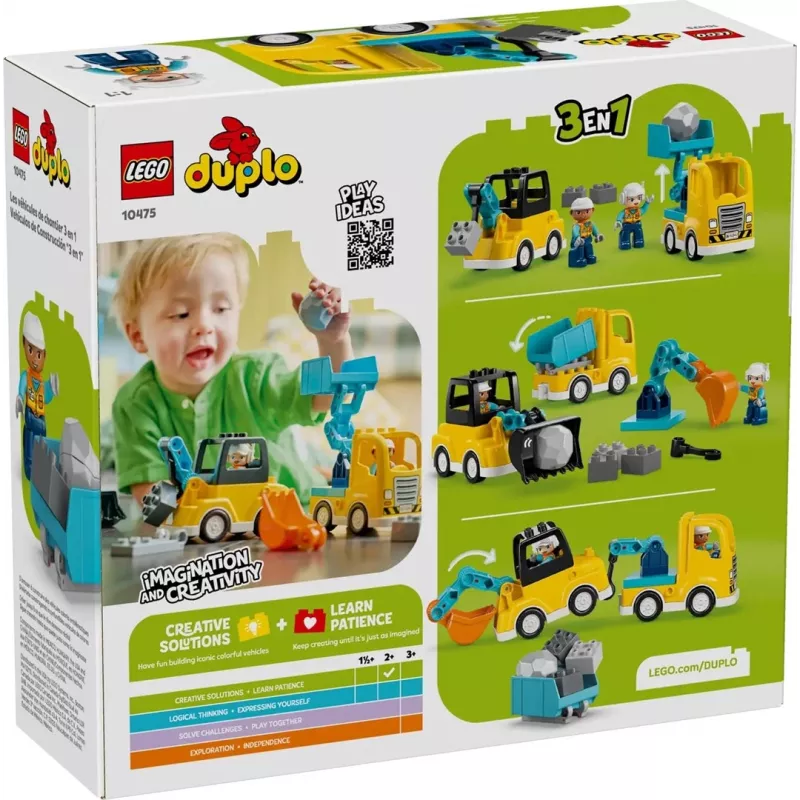LEGO DUPLO 10475 3-in-1 Bouwplaatsvoertuigen