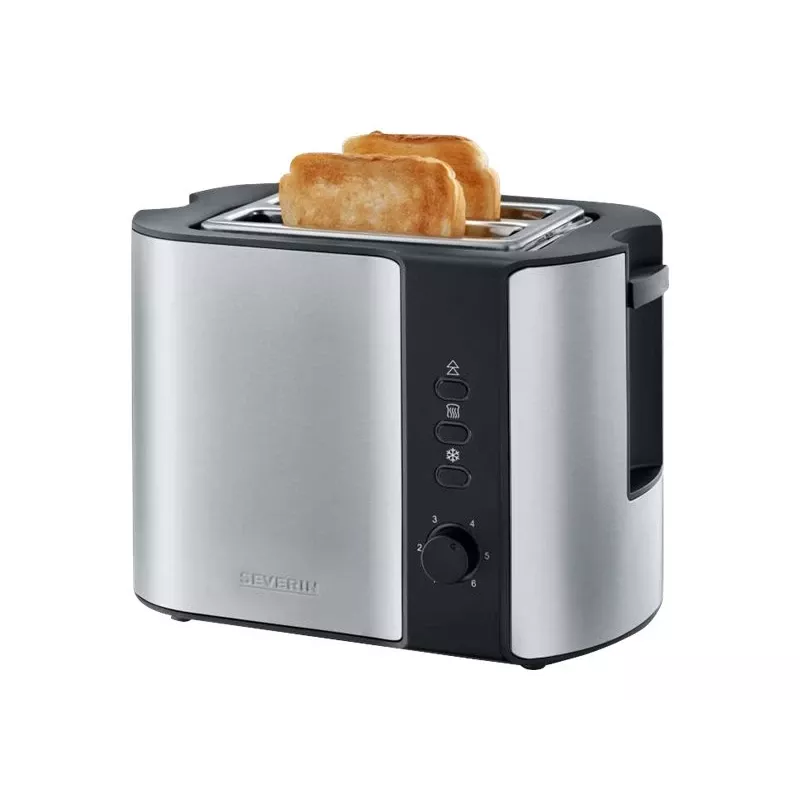 Severin 2589 2 sneetjes 800 W zwart, roestvrij staal