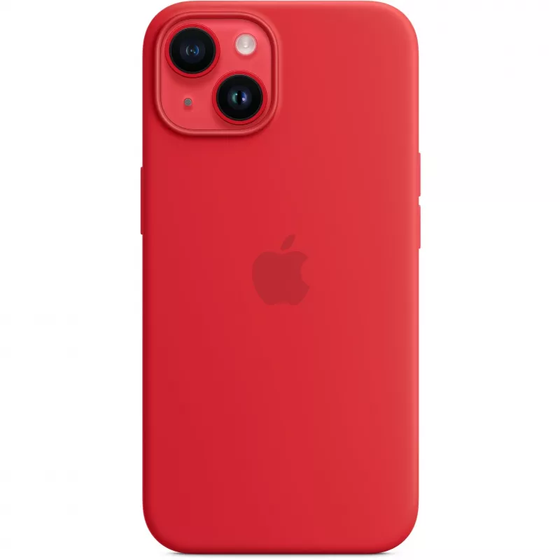 Apple iPhone 14 siliconen case met MagSafe, (PRODUCT)rood