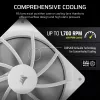 Corsair RS140 PWM behuizingsventilator, 140 mm, 36 dB, enkele verpakking, wit