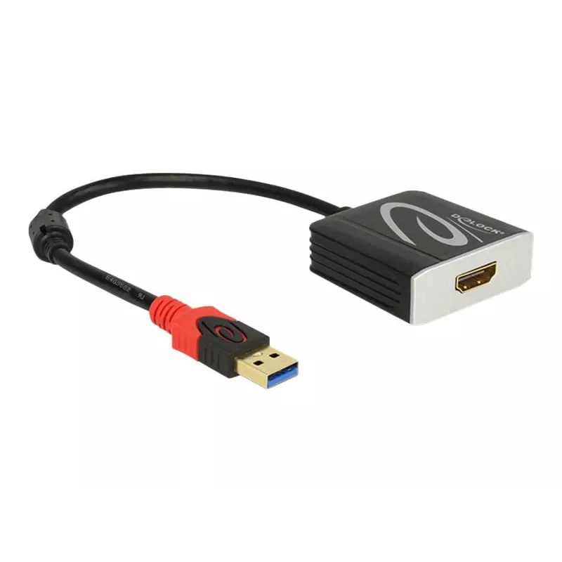 Videokabel-adapter DeLOCK 62736 USB Type-A naar HDMI 0,2 m zwart