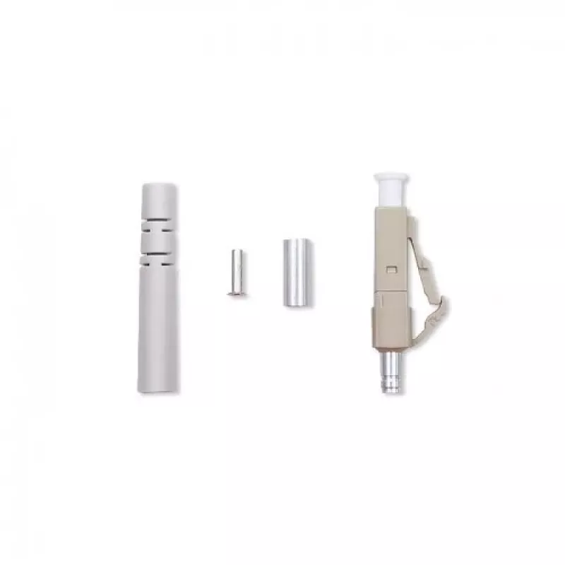 Qoltec 54450 glasvezelconnector LC multimode beige zilver