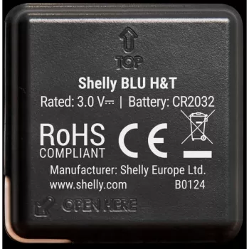 Shelly BLU H&T temperatuur- en vochtigheidssensor (zwart)