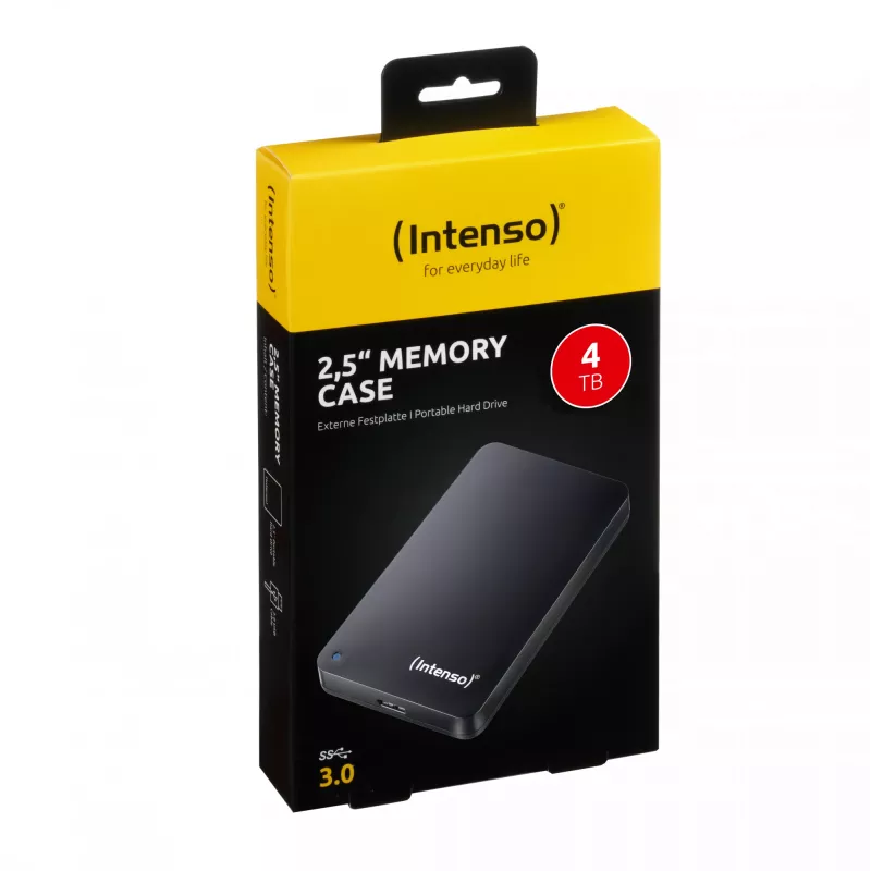 Intenso 4 TB Memory Case externe harde schijf, 2,5 inch, USB 3.0, zwart