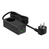 Akyga AK-CH-21 GaN USB-oplader 65 W, 2 x USB-C + USB-A, met stopcontact, 1,5 m, zwart