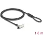 Kabelslot Navilock 20931 zwart zilver 1,8 m 4,5 mm