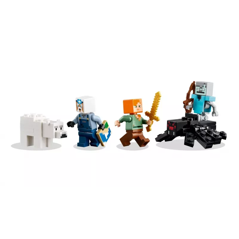 Constructiespeelgoed LEGO Minecraft The Pickaxe Mine set 21277 – 530 onderdelen, 3 minifiguren, leeftijd 8+