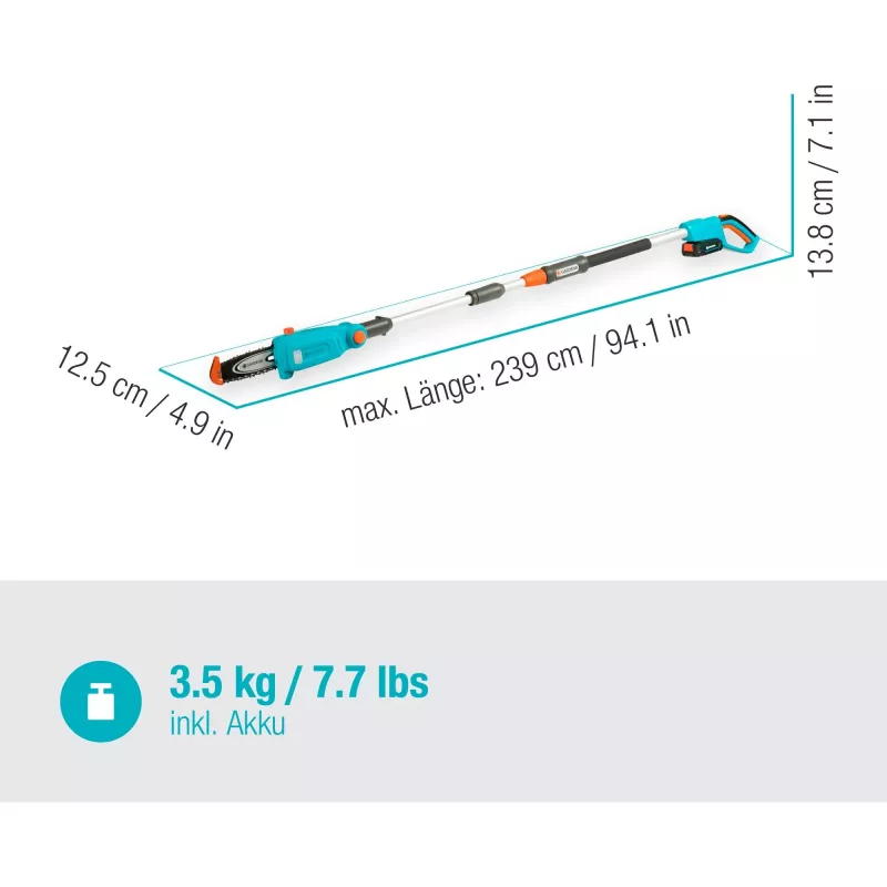 Gardena TCS 20 / 18V P4A 5 cm lithium-ion zwart blauw oranje