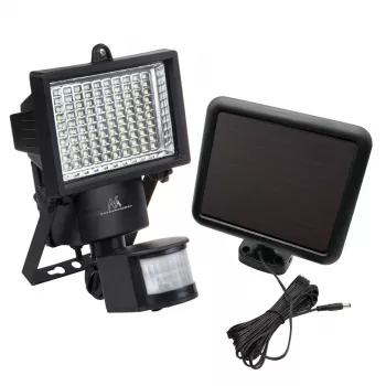 Maclean MCE442 solar-LED-schijnwerper met bewegingssensor floodlight wandmontage lamp schemer IP44 6W 6000K