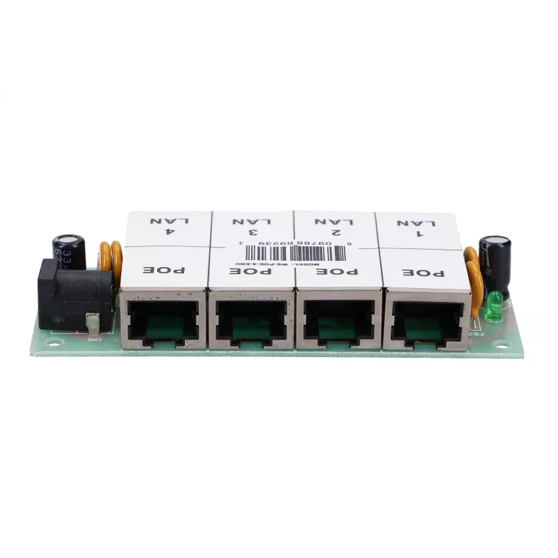 PoE-injector Extralink 4-poorts 4x 100 Mb/s RJ45, Fast Ethernet, 48 V, zonder behuizing