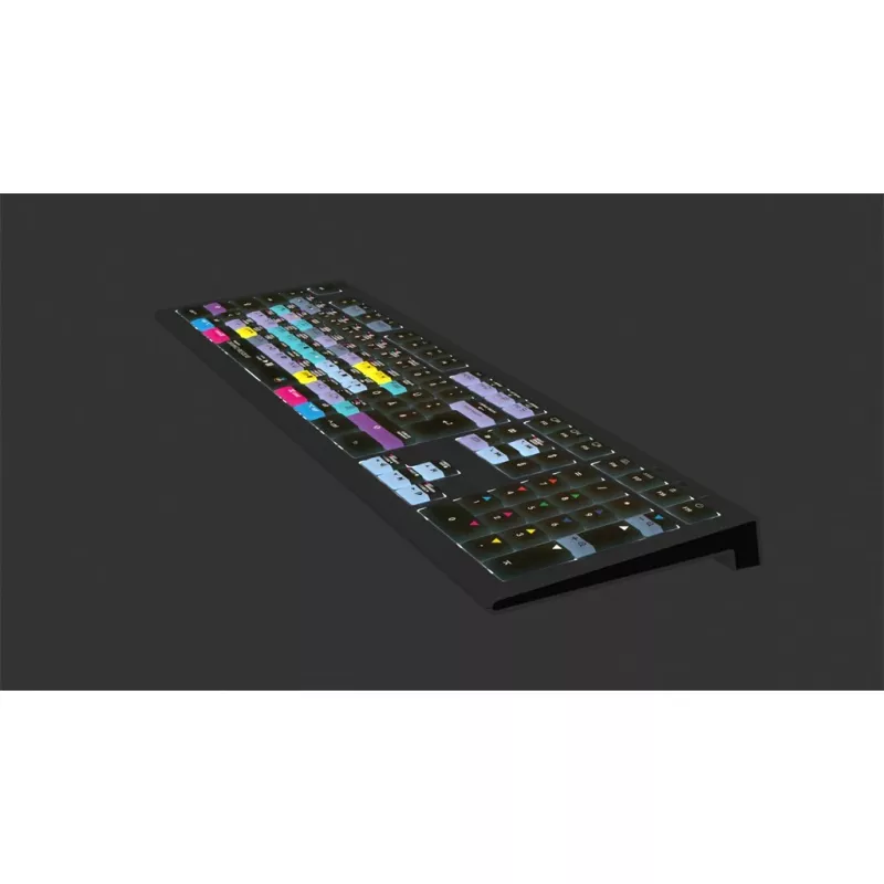Logickeyboard ASTRA 2 DaVinci Resolve-toetsenbord voor Mac, volledig formaat, bedraad USB, schaarmechanisme, QWERTZ Duits, zwart