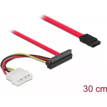 SATA-kabel DeLOCK 86078 0,5 m SATA 7-polig SATA 22-polig Molex
