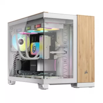 Computerbehuizing Corsair CC-9011288-WW Midi Tower bamboe, wit