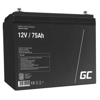 Verzegelde lood-zuur UPS-batterij Green Cell AGM25 12 V 75 Ah, VRLA, 75 Ah, 12 V, 21,3 kg