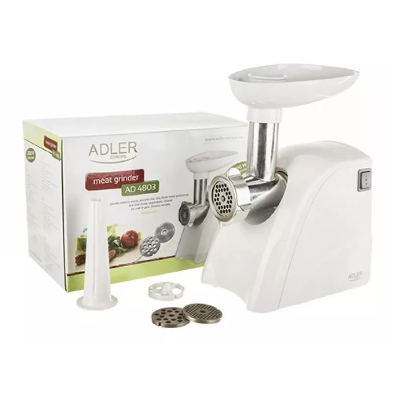 Adler AD 4803 vleesmolen 800 W roestvrij staal, wit