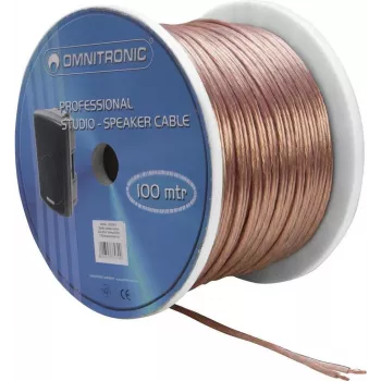 Luidsprekerkabel Omnitronic 30300611, 2x2,5 mm², rol van 100 m