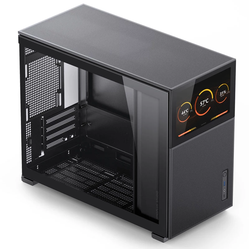 Jonsbo D31 MESH Screen Micro-ATX-behuizing, gehard glas - zwart