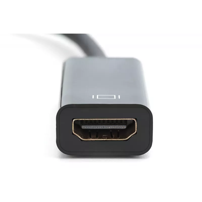 DIGITUS adapter, DisplayPort stekker - HDMI A bus DisplayPort standaard 1.1a, UL20276 gecertificeerd, AWG28 (DB-340400-001-S)