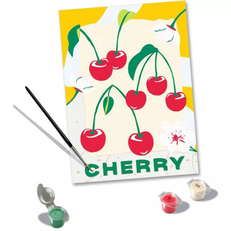 Schilderset Ravensburger CreArt – kersen (design 25514) – creatieve schilderset voor volwassenen en jongeren