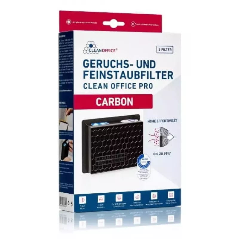 Stoffilter Cleanoffice Carbon 150 x 120 x 50 mm — 2 stuks
