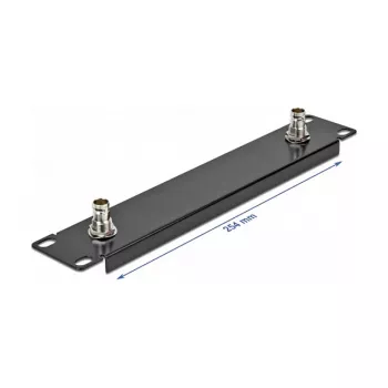 Frontplaat DeLOCK 10 inch paneel met 2 x BNC-bus 1U zwart