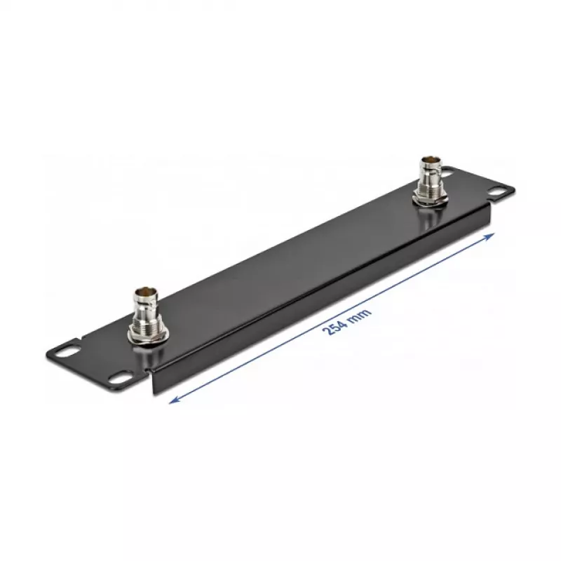 Frontplaat DeLOCK 10 inch paneel met 2 x BNC-bus 1U zwart