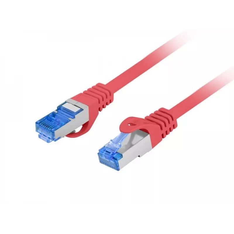 LANBERG PATCHCORD S/FTP CAT.6A 0.5M ROOD LSZH