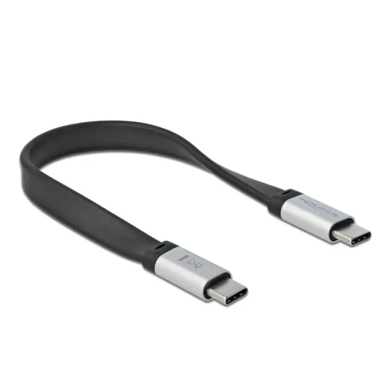 USB-kabel DeLOCK 85926 USB 3.2 Gen 2 0,22 m USB C zwart zilver