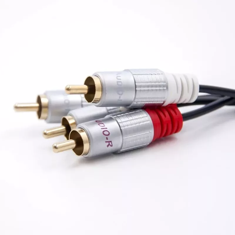 Qoltec 52338 audiokabel, 2 x RCA-male naar 2 x RCA-male, 3 m, zwart