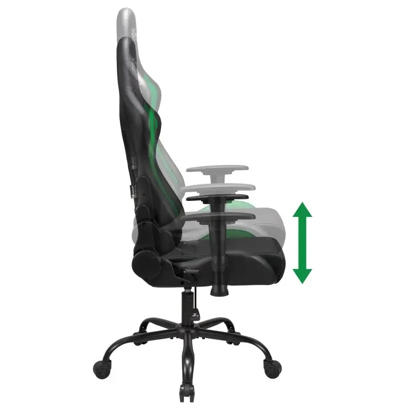 Subsonic SA5609-H2 bureaustoel gepolsterde zitting gepolsterde rugleuning zwart rood