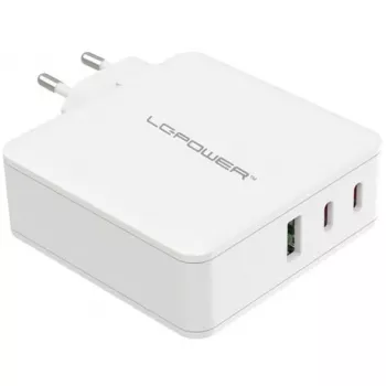 Indoor-oplader LC-Power LC-GAN-100 universele snellader wit