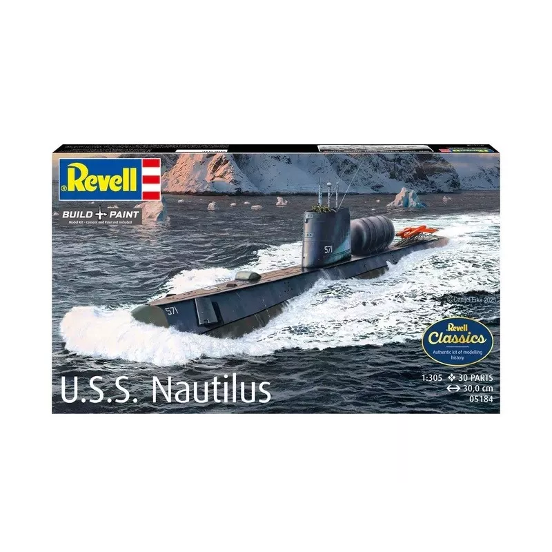 Plastic modelschip REVELL U.S.S. Nautilus schaal 1:305, bouwpakket 05184