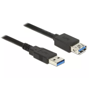 Delock verlengkabel USB 3.0 - USB-verlengkabel - USB Type-A (M) naar USB Type-A (W) - USB 3.0 - 3,0 m - zwart (85057)