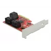 SATA PCI Express x4-kaart DeLOCK 6 poorten low profile formfactor