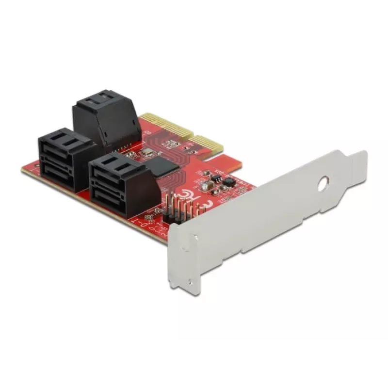 SATA PCI Express x4-kaart DeLOCK 6 poorten low profile formfactor