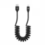 USB-naar-Lightning-datakabel Tellur Extendable 3A, 1,8 m, zwart