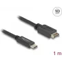 DeLOCK USB-kabel USB Type-E Key A 20-polig stekker naar USB Type-C stekker 1 m