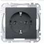 Randaarde stopcontact type F Merten MEG2301-0414, 16 A, 250 V, antraciet