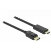 Delock kabel DisplayPort 1.1 stekker > High Speed HDMI-A stekker passief 3 m zwart (82435)
