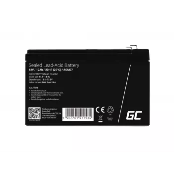 AGM-accu Green Cell 12V 12Ah – verzegelde loodzuuraccu (VRLA), 151×98×95 mm, 3,3 kg