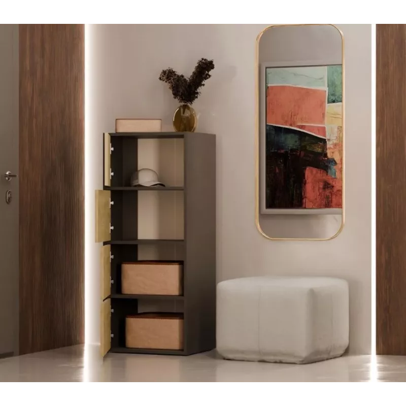 ALMA commode, antraciet/artisan eiken