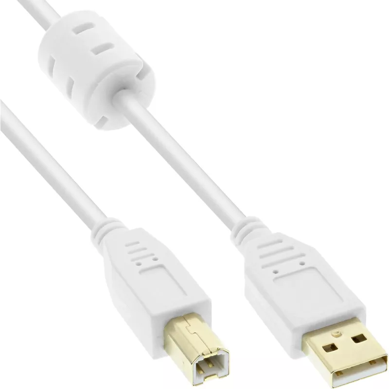 Microconnect USBAB2WF USB-kabel USB 2.0 2 m USB A USB B wit