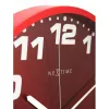 NeXtime klok 3053ro Dash Red, Ø35 cm, wand, rood/zilver